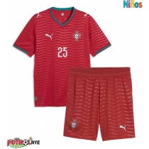 Camiseta Portugal Nuno Mendes #25 Primera Equipación para niños Mundial 2026 manga corta (+ pantalones cortos)